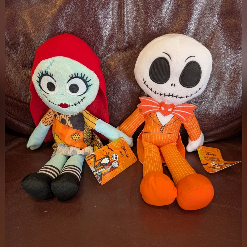 Nightmare Before Christmas. Sally & Jack, 12 inch plush Selling as set only.